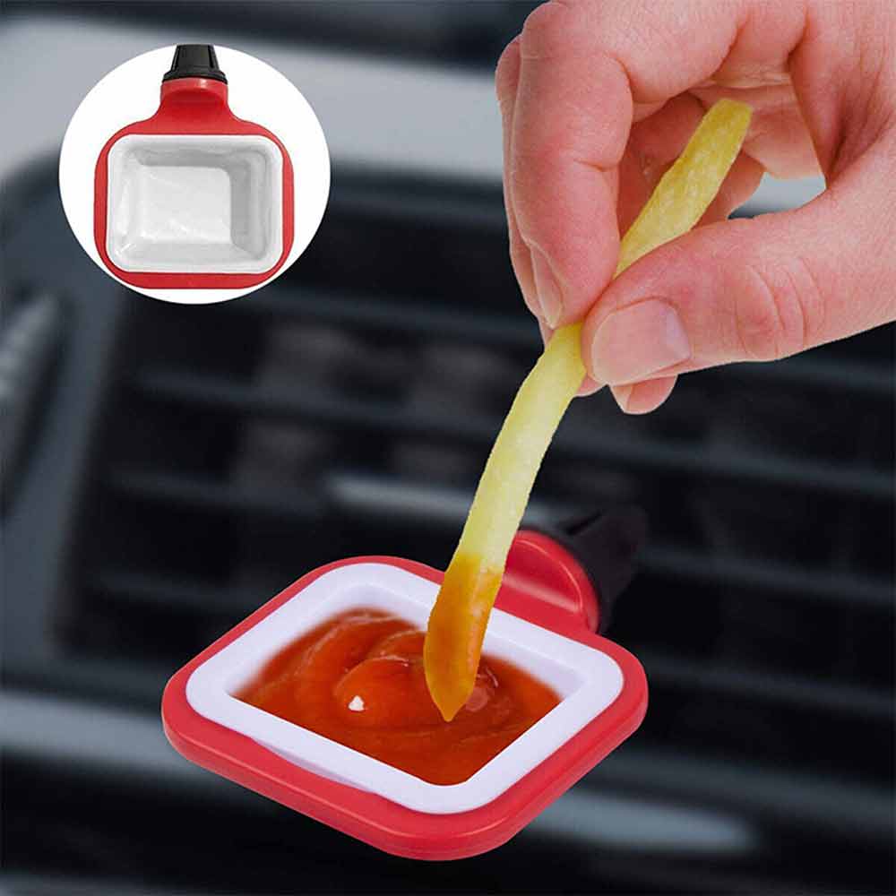 Twin In Car Sauce Holder Double McDonalds Dip Holder + French Fries Holder