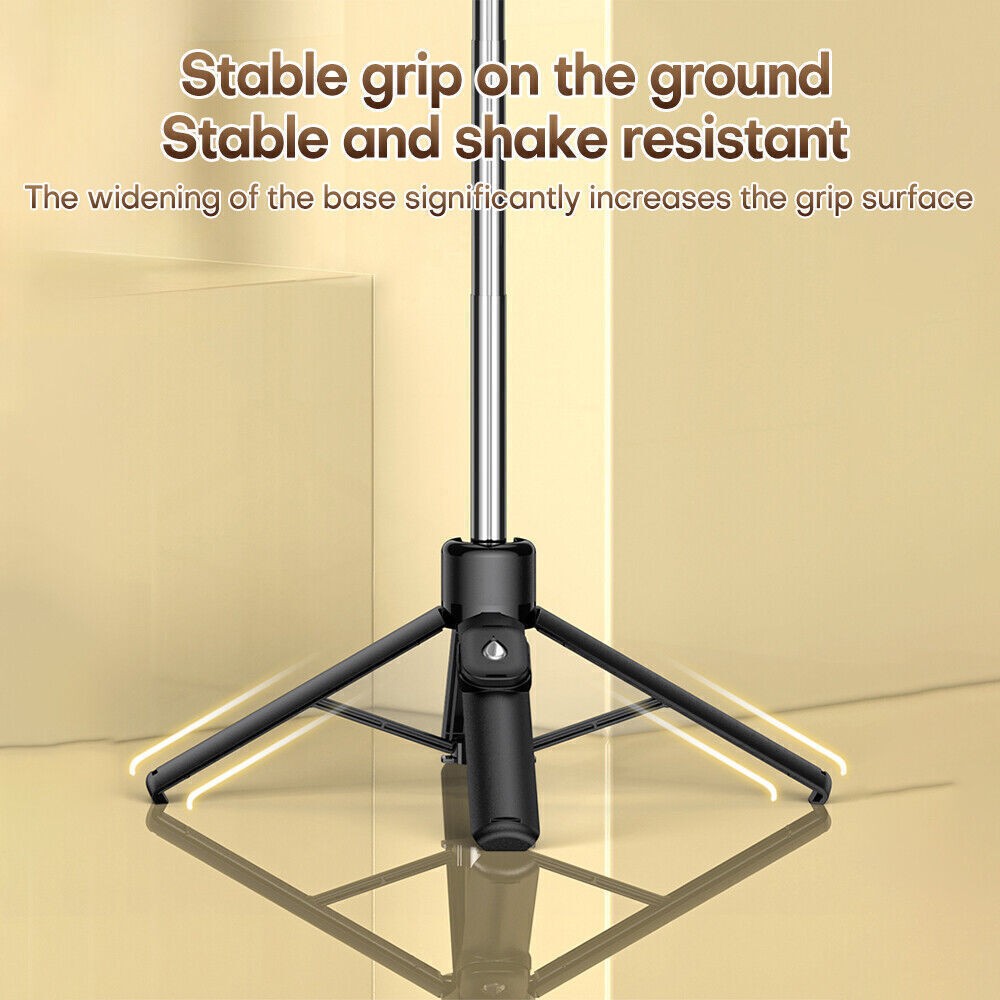 Universal Extendable Bluetooth Wireless Selfie Stick with Fill Light Tripod