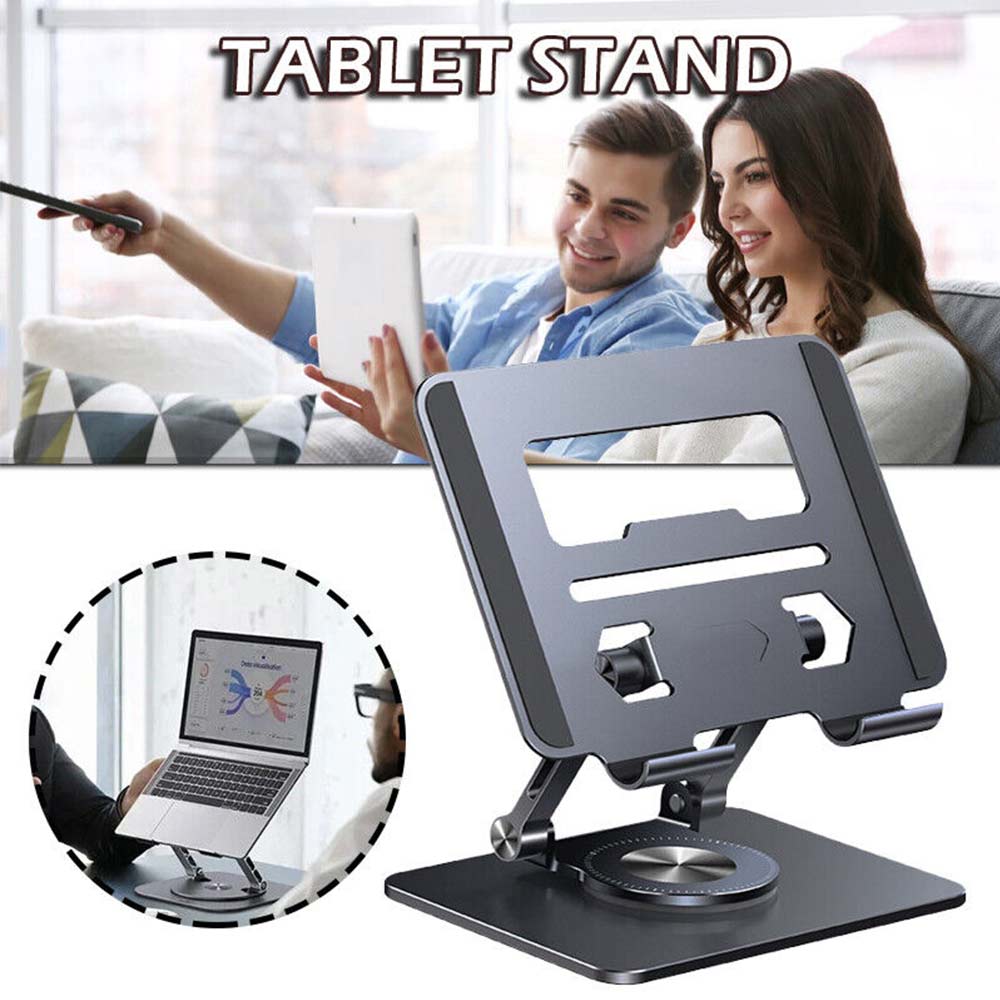 Adjustable Stand 360 Rotating Ergonomic Foldable Riser for iPad Tablet to 12.9