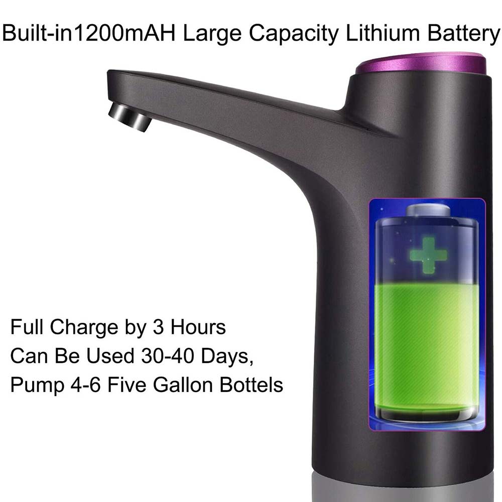 Automatic Water Bottle Pump Drinking Dispenser Electric USB Rechargeable TDS