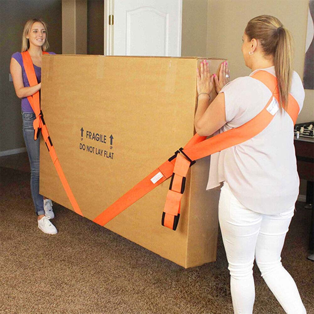 Adjustable Lifting Furniture Forearm Cargo Carry Belt Moving Straps 2 People