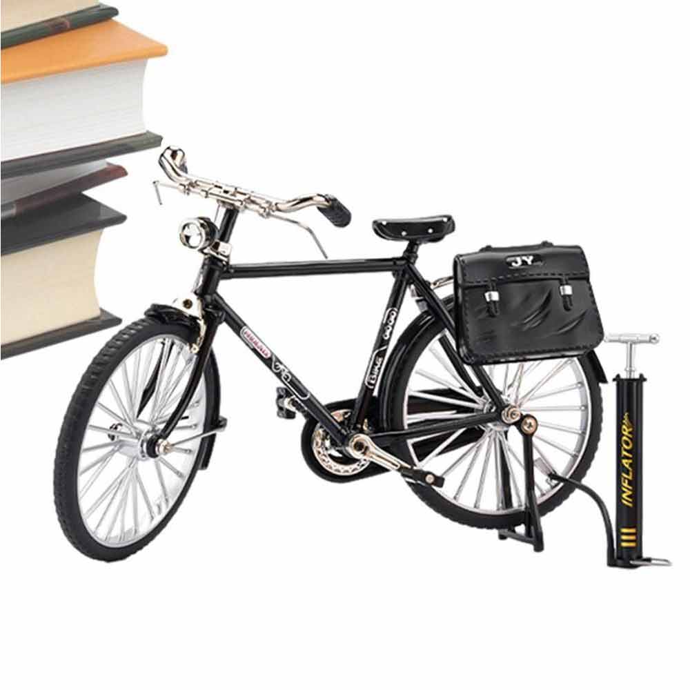 Mini Alloy Bicycle Miniature DIY Retro Bicycle Model Simulation Finger Bike Toys