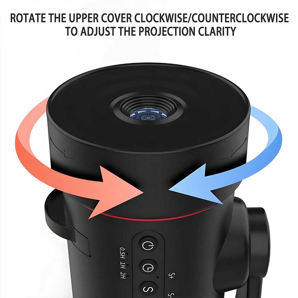 Galaxy Night Light Projector – HD Planetarium with 10 Films & Rotation Speed