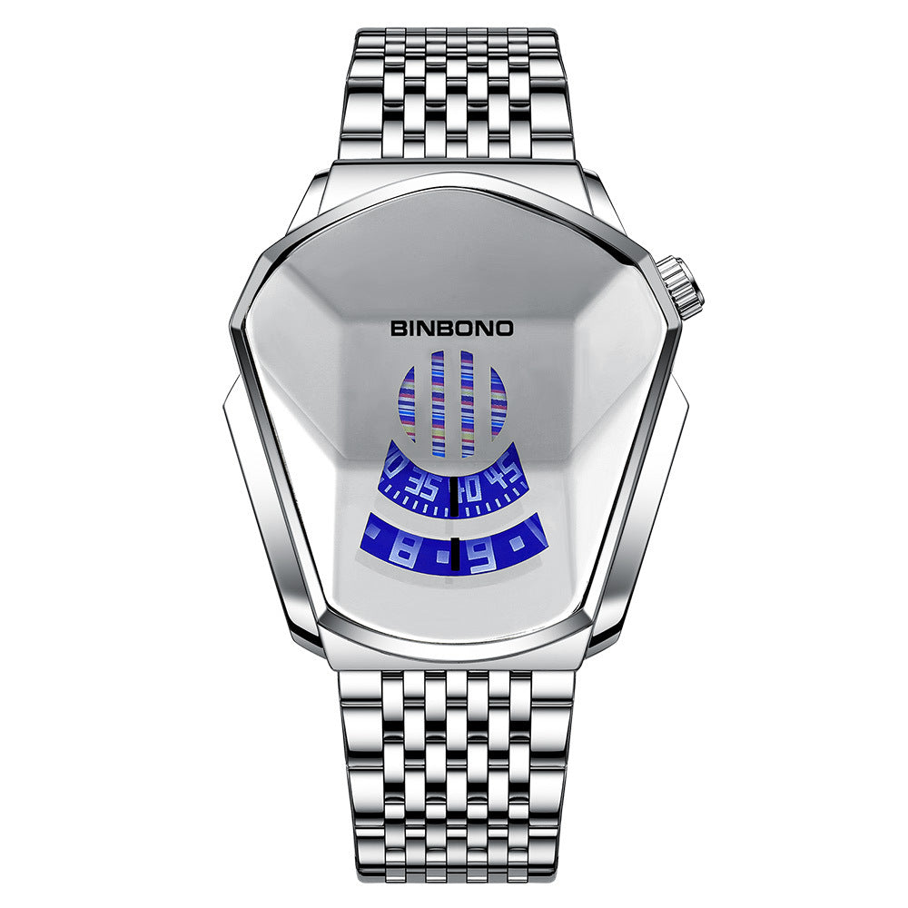 Men's Trendy Fashion Watch Funky Designer Wristwatch Includes Strap Adjuster