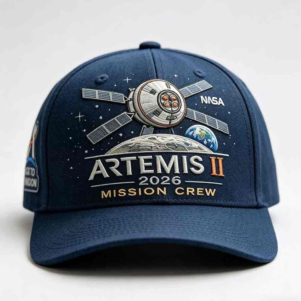 Artemis II Lunar Mission Commemorative Cap – 2026 Back to the Moon Space Hat