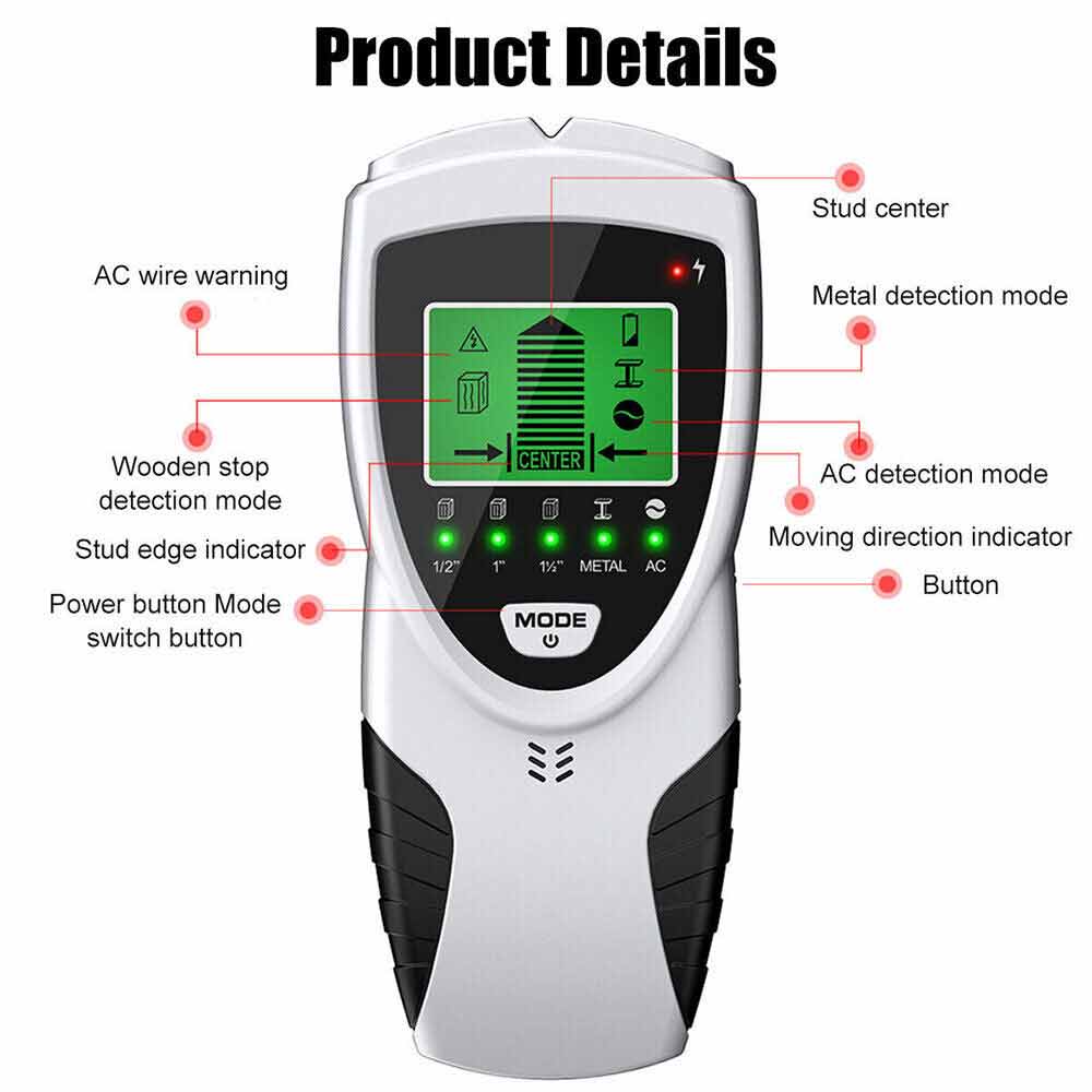 Wall Detector Edge 5 in 1 Stud Finder Electronic Stud Sensor Beam Joist Finder