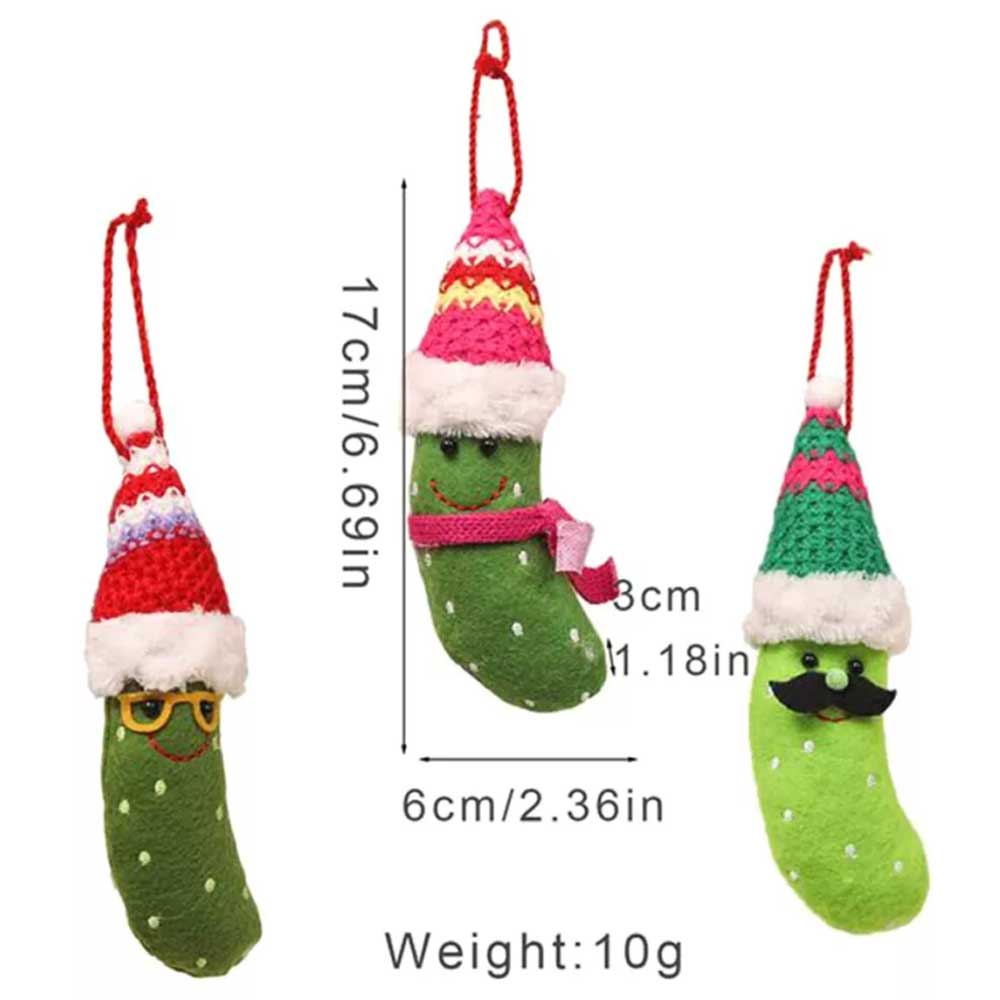 3Pcs Christmas Cartoon Banana Hanging Pendant Xmas Decoration for Home Ornaments