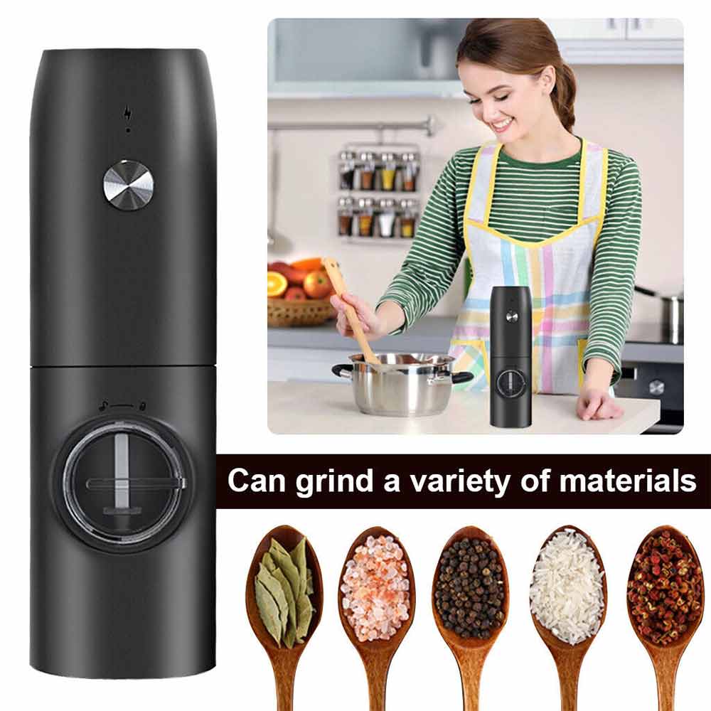 USB Rechargeable Salt And Pepper Mill Electric Salt And Pepper Grinder Set
