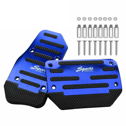2PCS Car Non-Slip Automatic Gas Brake Foot Pedals Pad Cover AcceleratBlue