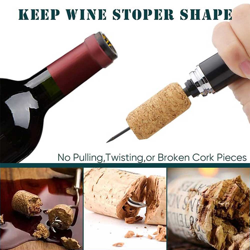 Wine Air Pressure Pump Bottle Opener Pen-shaped Corkscrew,Easy Cork Remover Tool
