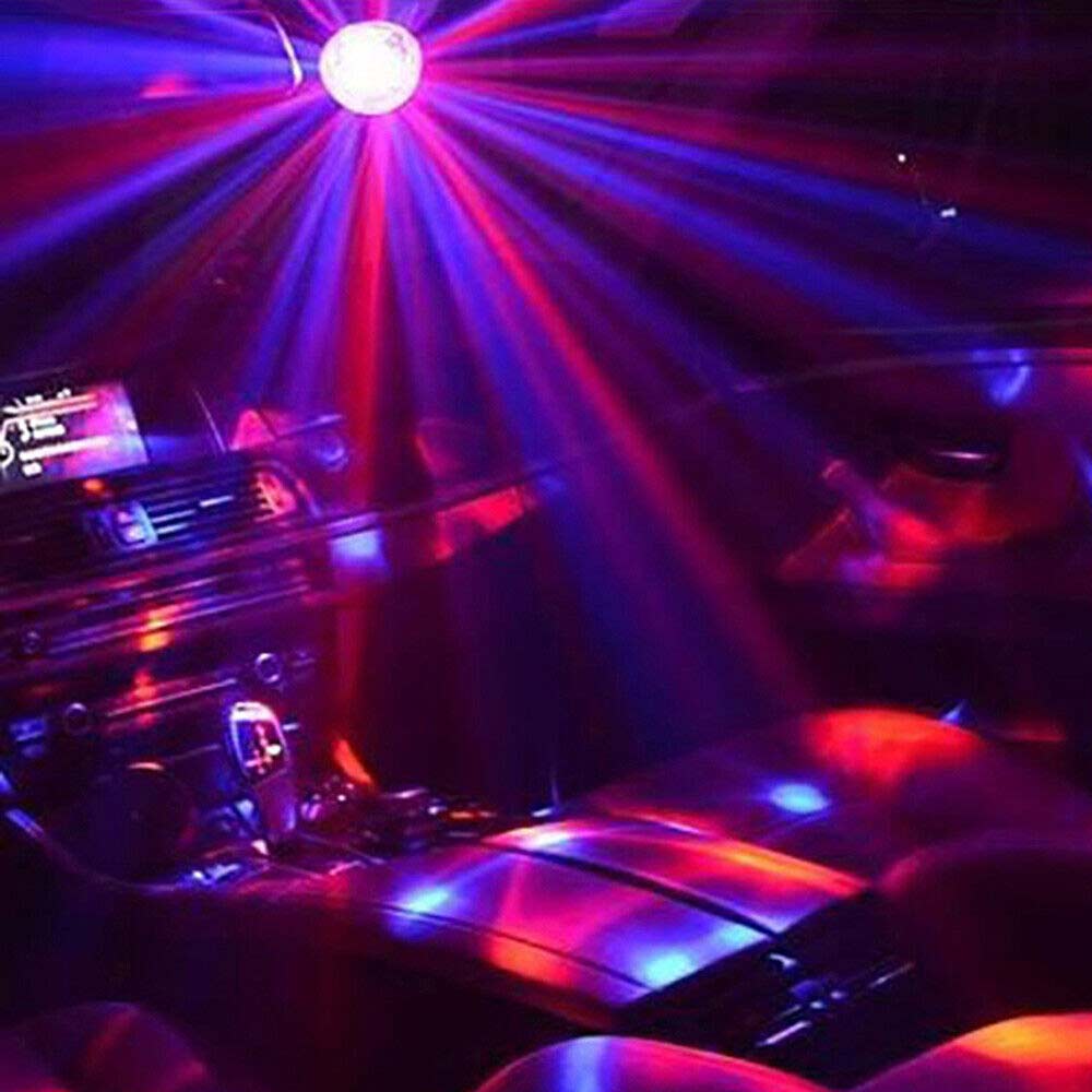 USB LED Party Disco Lights Remote Sound RGB Colourful Rotating Magic Ball Light