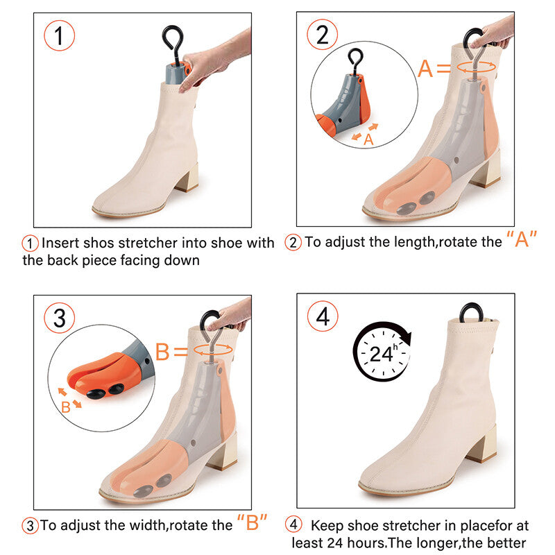 Portable Shoe & Boot Tree Shaper – Adjustable High-Top Shoes Stretcher for Men & Women