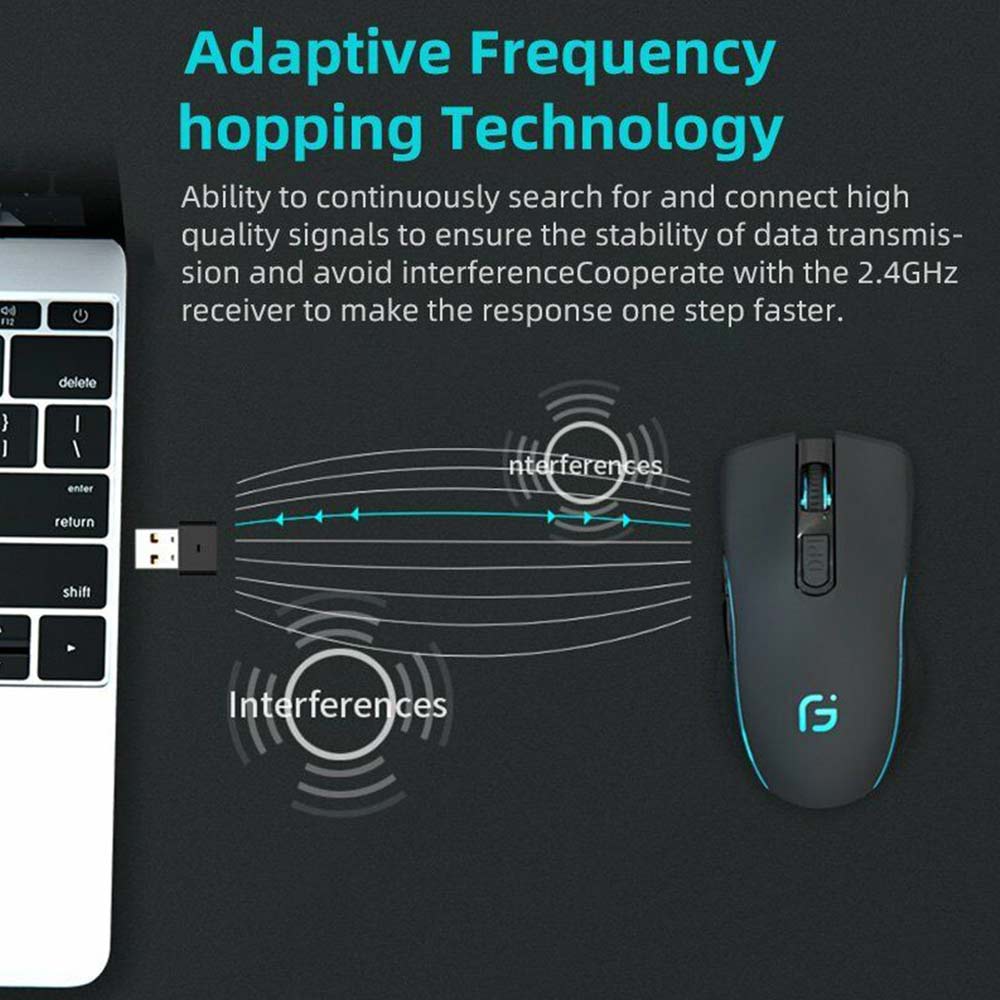 Single/Dual Model 2.4G Wireless Bluetooth Mouse Rechargeable Dual Mode Silent