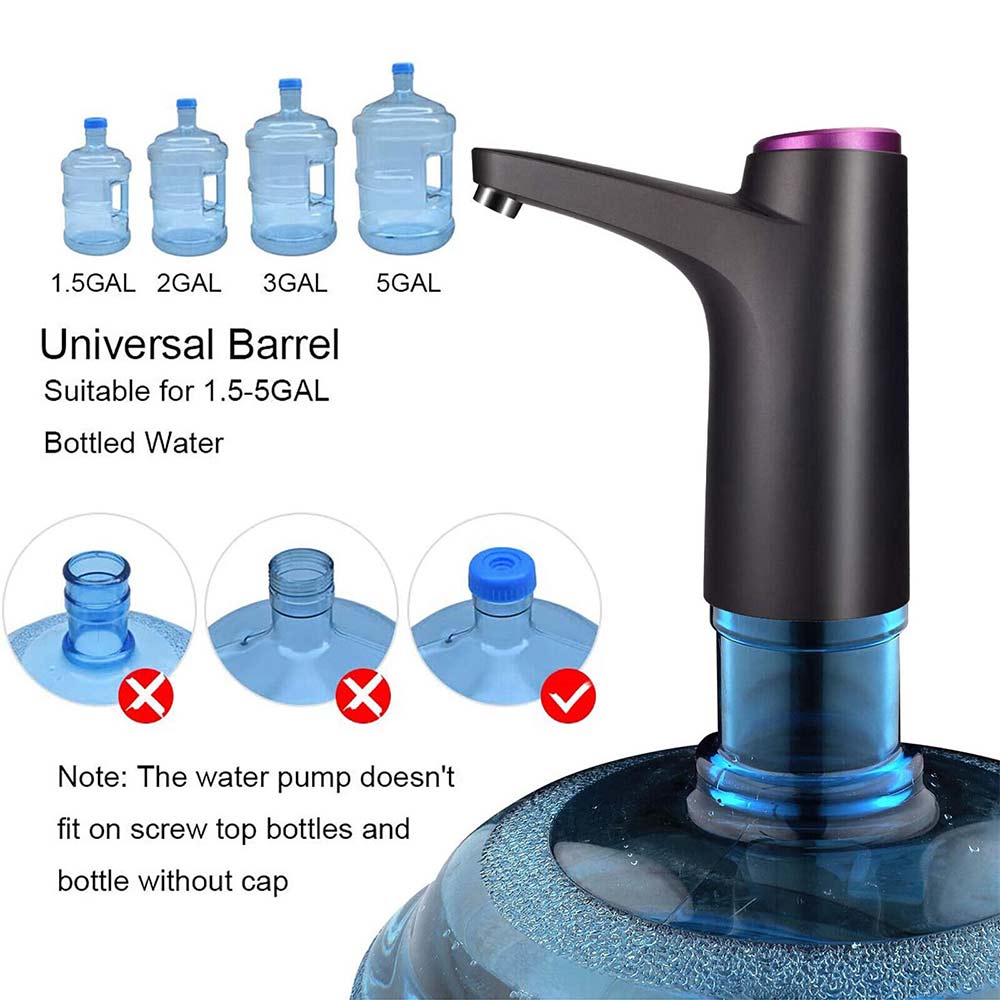 Automatic Water Bottle Pump Drinking Dispenser Electric USB Rechargeable TDS