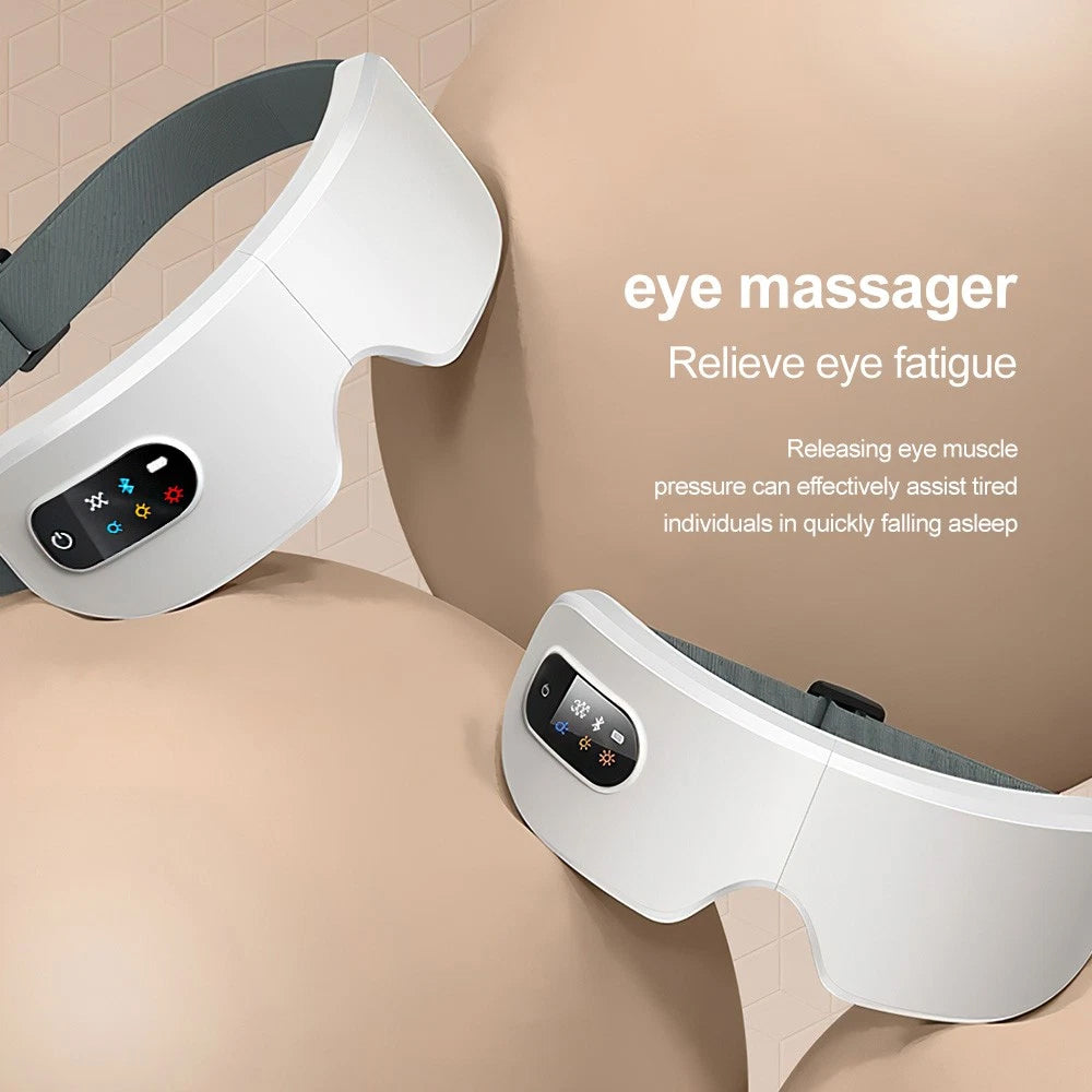 Eye Massager with Heat - Bluetooth Music Heated Eye Mask for Relax & Strain Relief