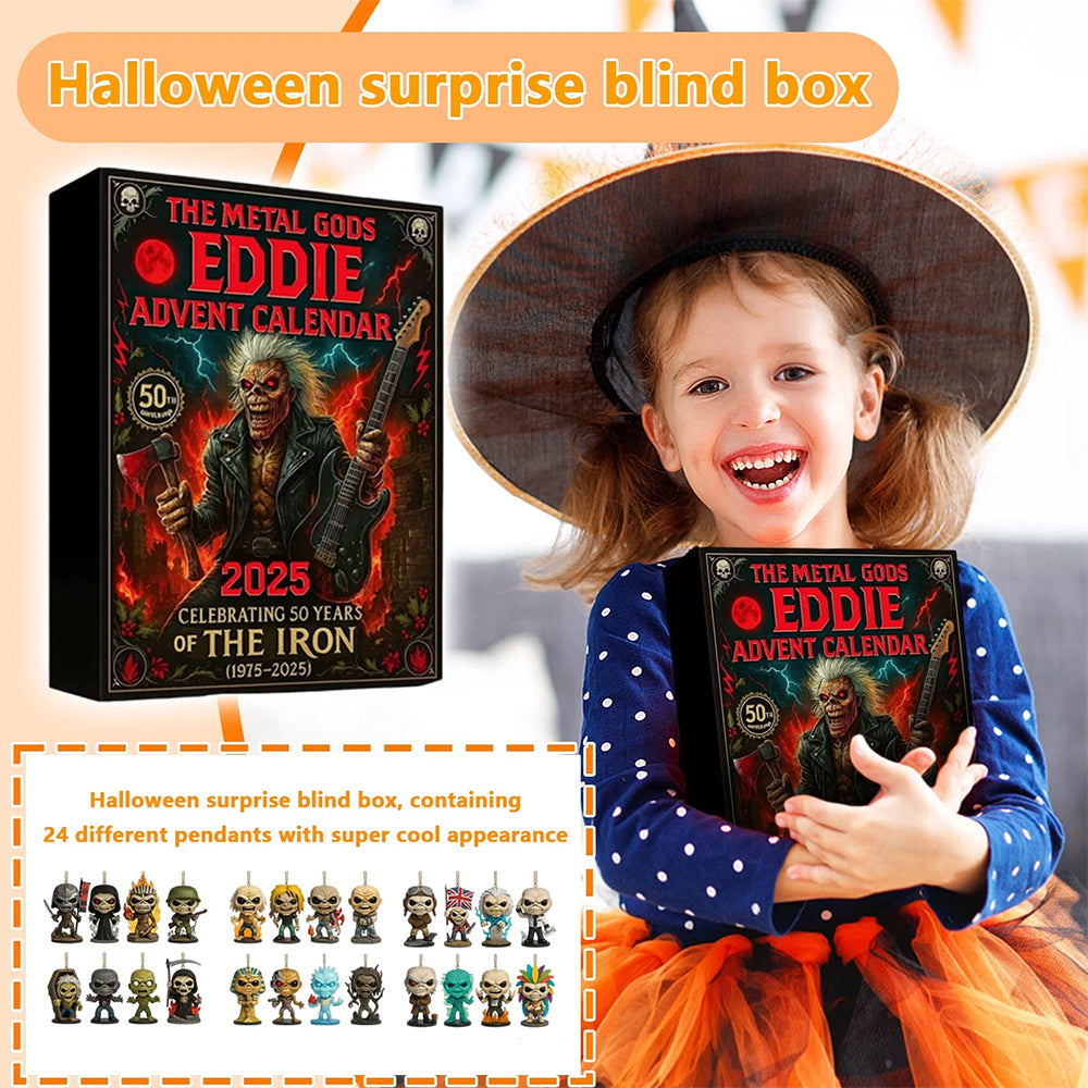 2025 Eddie Iron Maiden Advent Calendar 2D- 24 Days of Metal Christmas Countdown with Acrylic Pendants