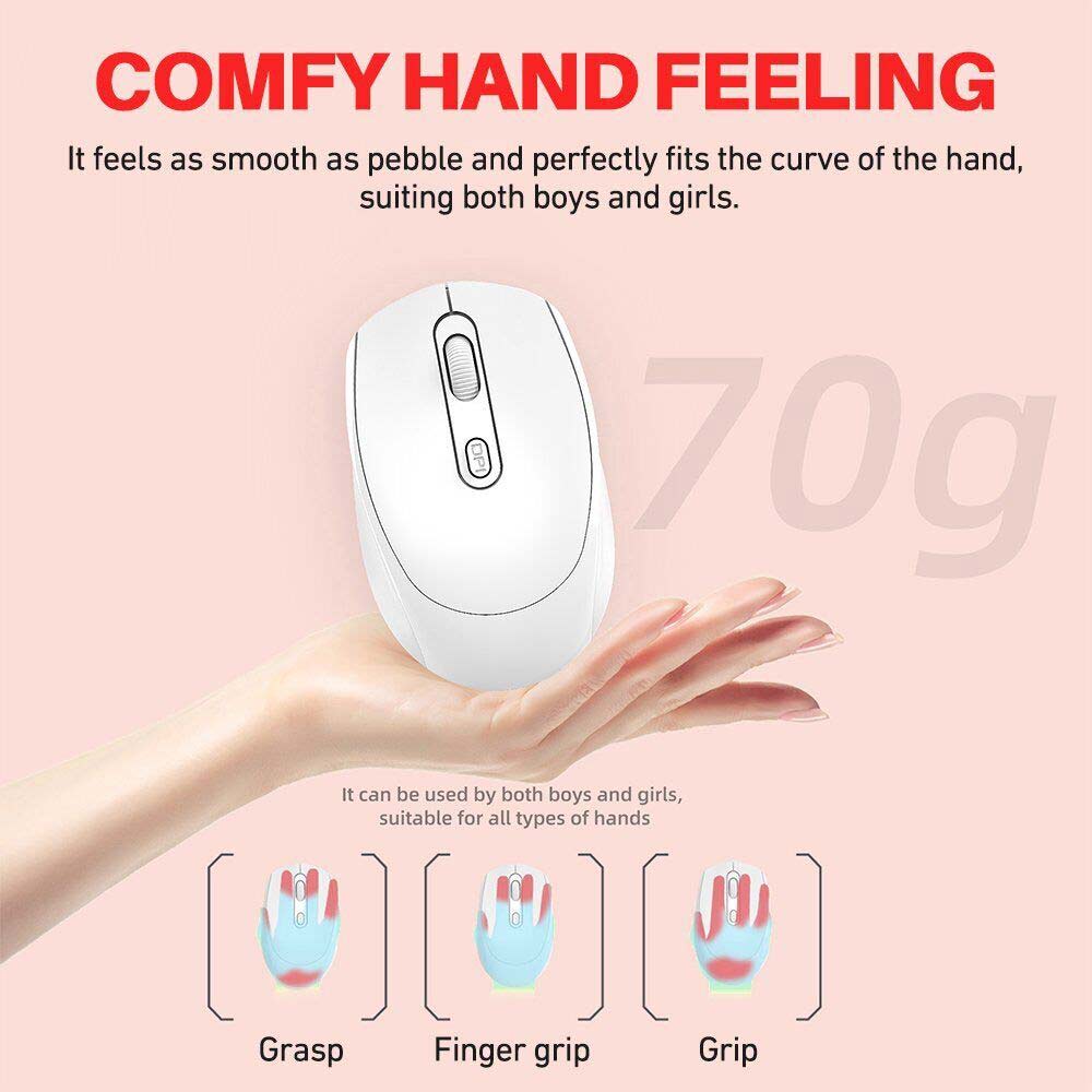 2.4GDual Mode Wireless Bluetooth Mouse Rechargeable Silent Ergonomic forLaptopPC