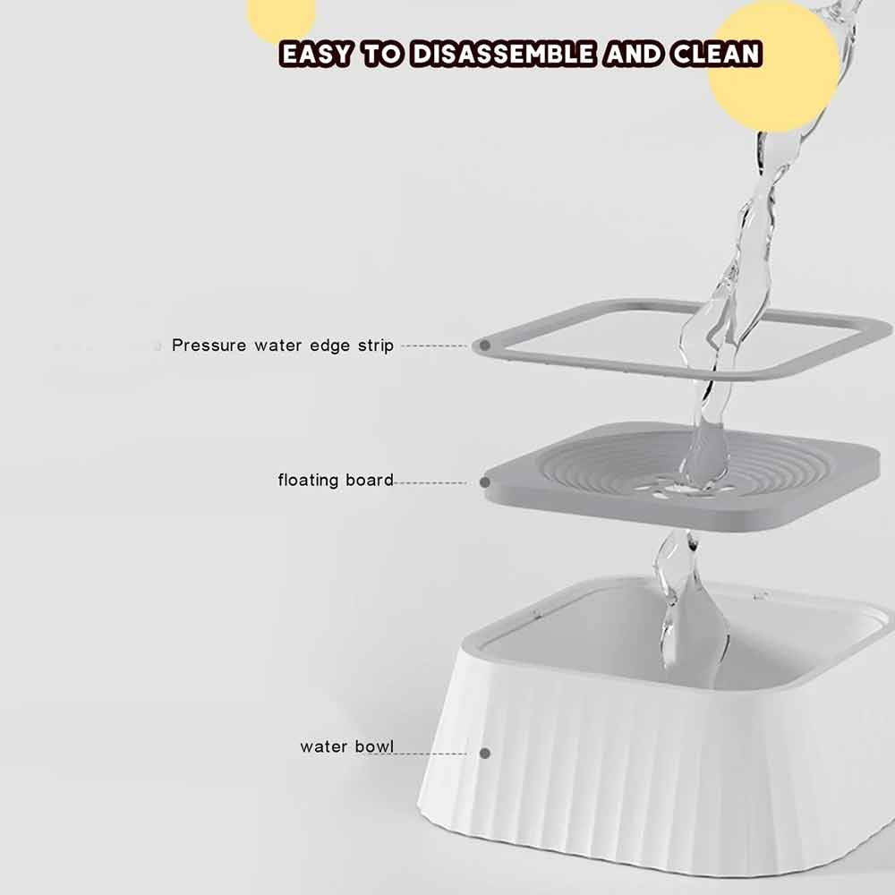 Non-Spill Dog Water Bowl – 1.5L Splash Proof Pet Bowl, Anti-Slip for Home & Car