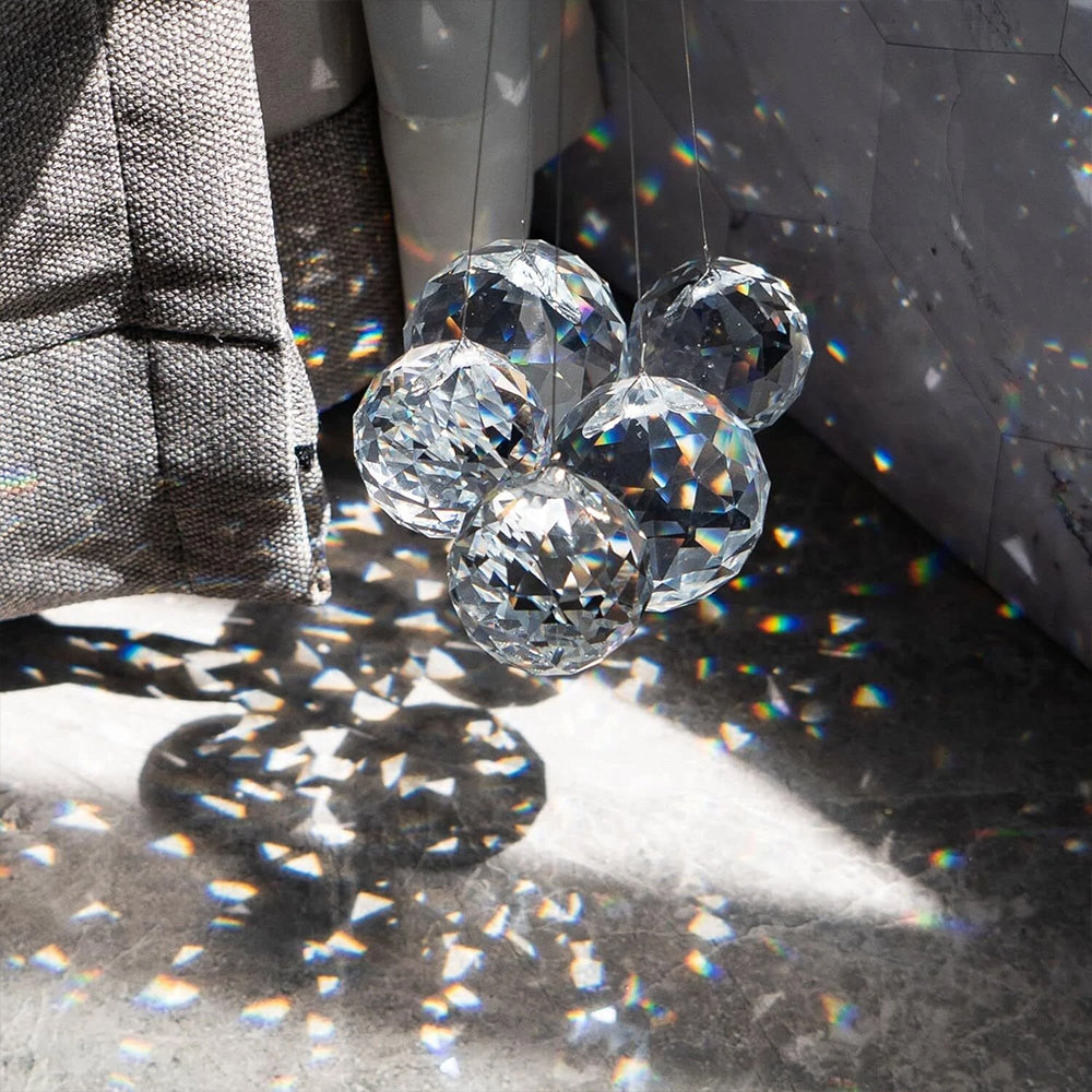 12pcs Crystal Prism Ball Rainbow Maker Window Prisms Hanging Pendant Suncatcher