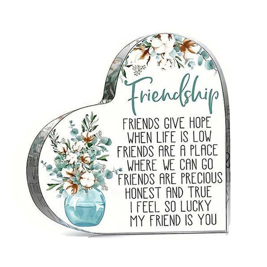 Friendship Gift Acrylic Plaque – For Best Friend, Birthday Thank You Gift for Her