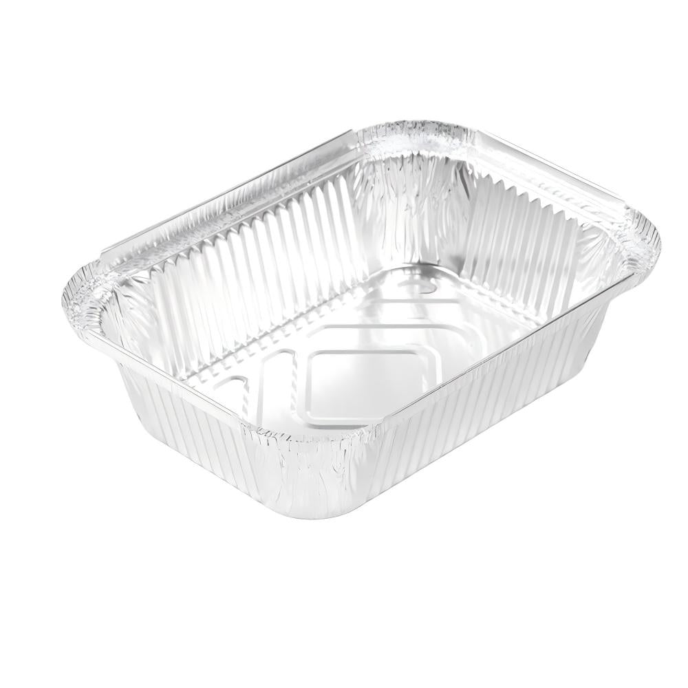 20Pcs Rectangle Air Fryer Aluminum Foil Pans -Oil-Proof BBQ Drip Trays (No Cover)