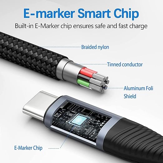 1.5M BoostUp Cafule USB-C to USB-C Cable Charge & Video Black （USB Gen 3.2 - 20Gbps, 100W/5A, 8K/60Hz)