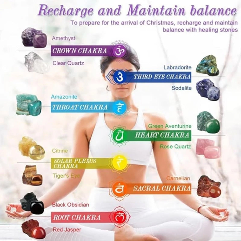 ﻿Crystal Advent Calendar 2025 - 24 Days Healing Stones & Mineral Countdown Gift