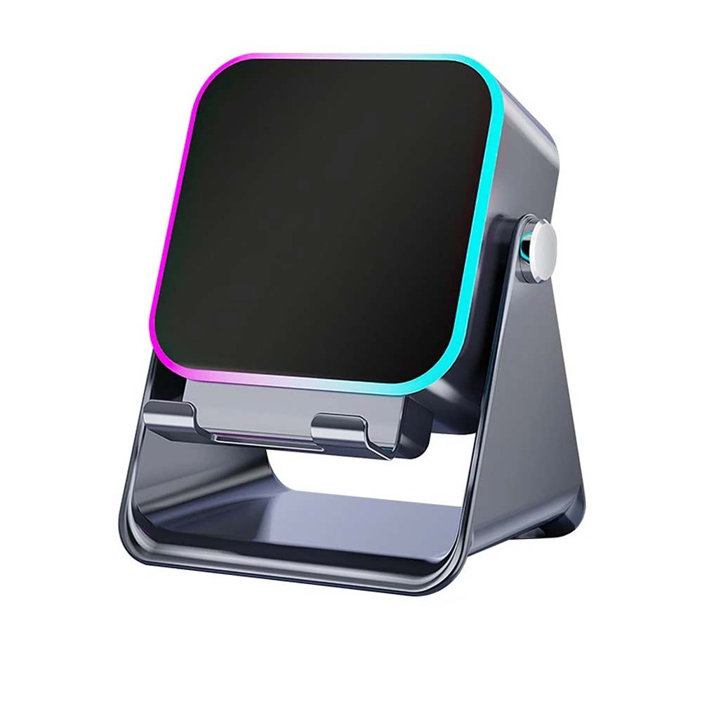 Mini Induction Speaker with Phone Stand - 5-in-1 Wireless Bluetooth Audio & Light