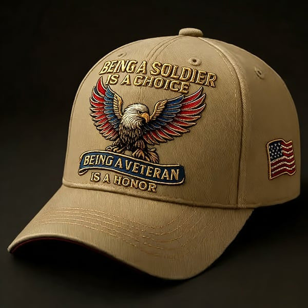 Veteran Commemorative Baseball Cap - "Being a Soldier" Embroidered Patriotic Hat