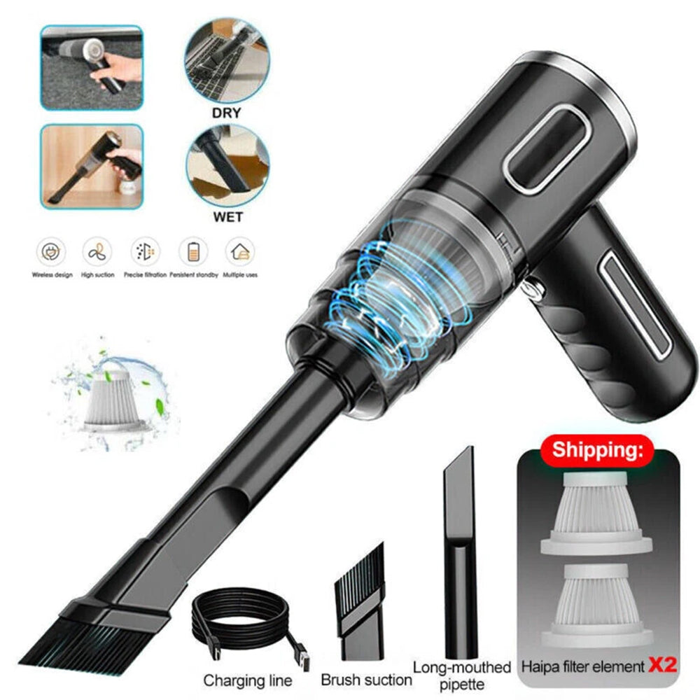 120W Cordless Handheld Vacuum Cleaner Kit Small Mini Portable Car Auto Home Wireless