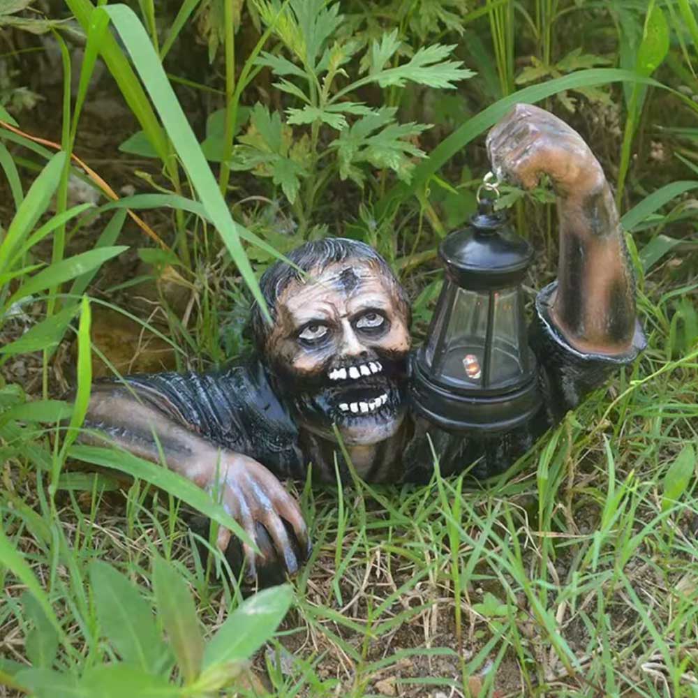 Ground Breaking Zombie Skeleton Prop Lantern Garden Decor CG Book week Party