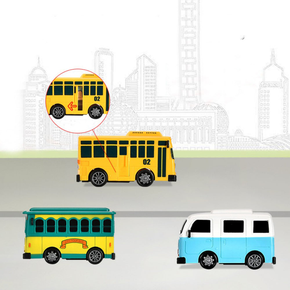 Min Bus Toy, Pull Back Mini Cars Toy, Little Bus Car Toy Set