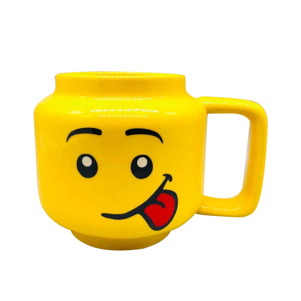 Funny Ceramic Cup Lego Mug Smiling Expression Face Cartoon Coffee Milk Tea 250ml