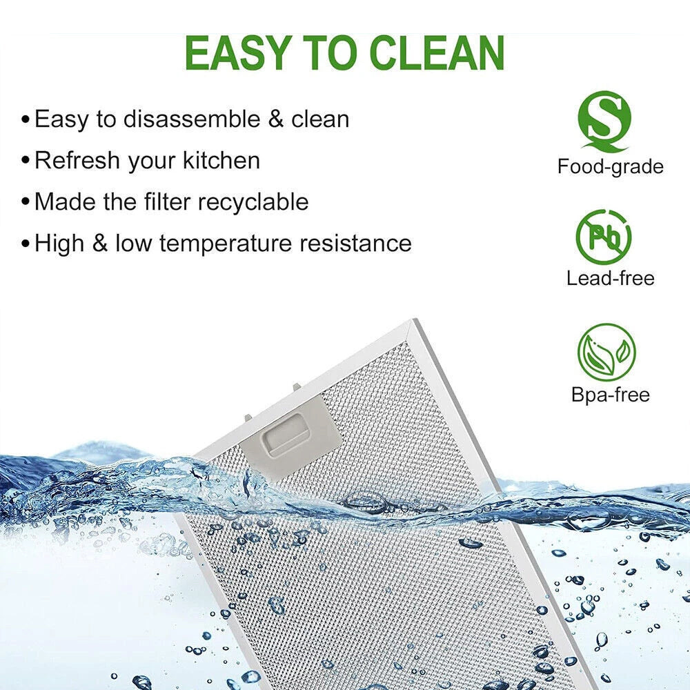 2PCS Cooker Hood Metal Mesh Grease Filter for Kitchen Extractor Fan 320x260 mm