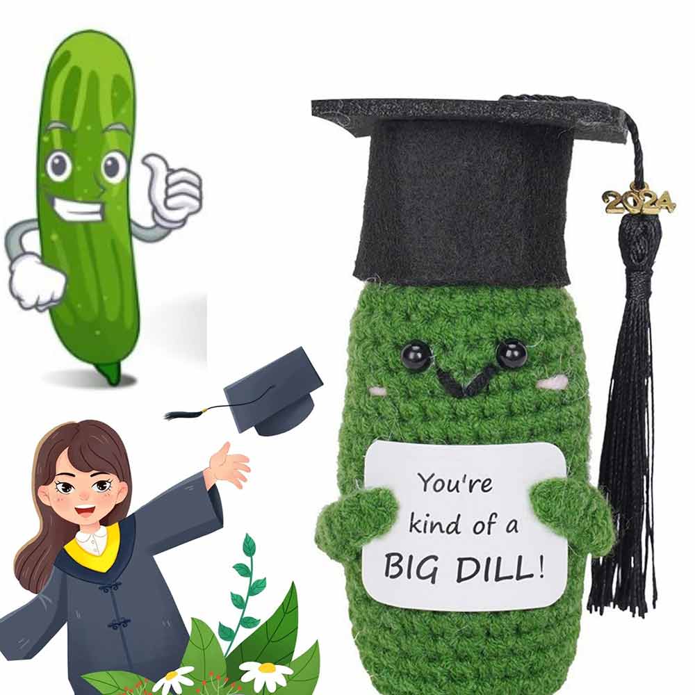 Handmade Graduation Gift Emotional Support with Graduation Hat Handmade Crochet