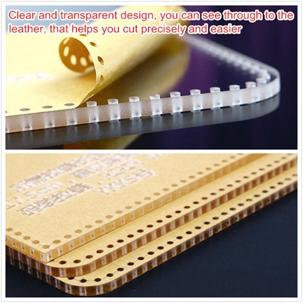 5pcs DIY Leather Wallet Template - Acrylic Stencil for Coin Purse Crafting