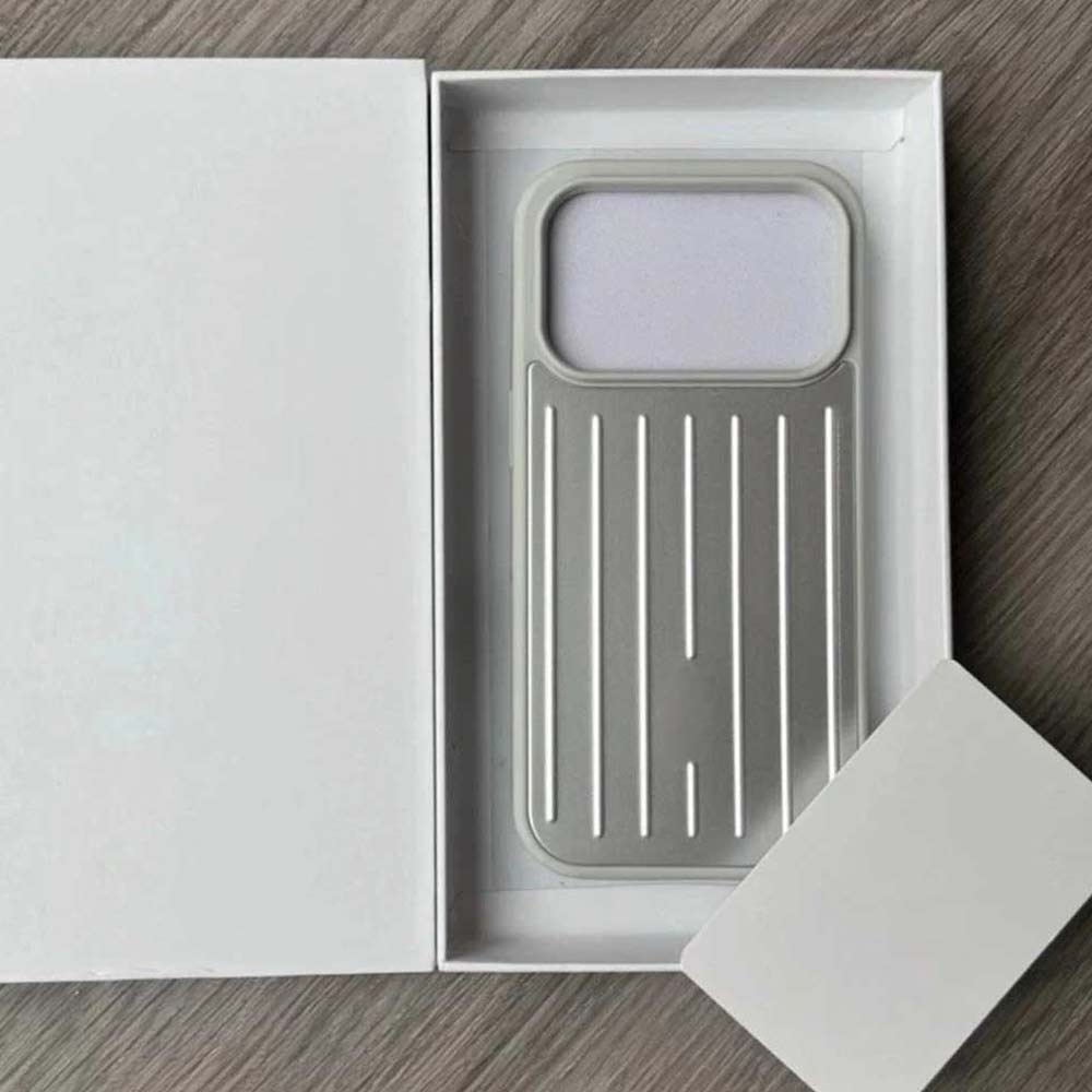 Silver iPhone Case Aluminum Look Grooved Texture Fits iPhone 17 Pro
