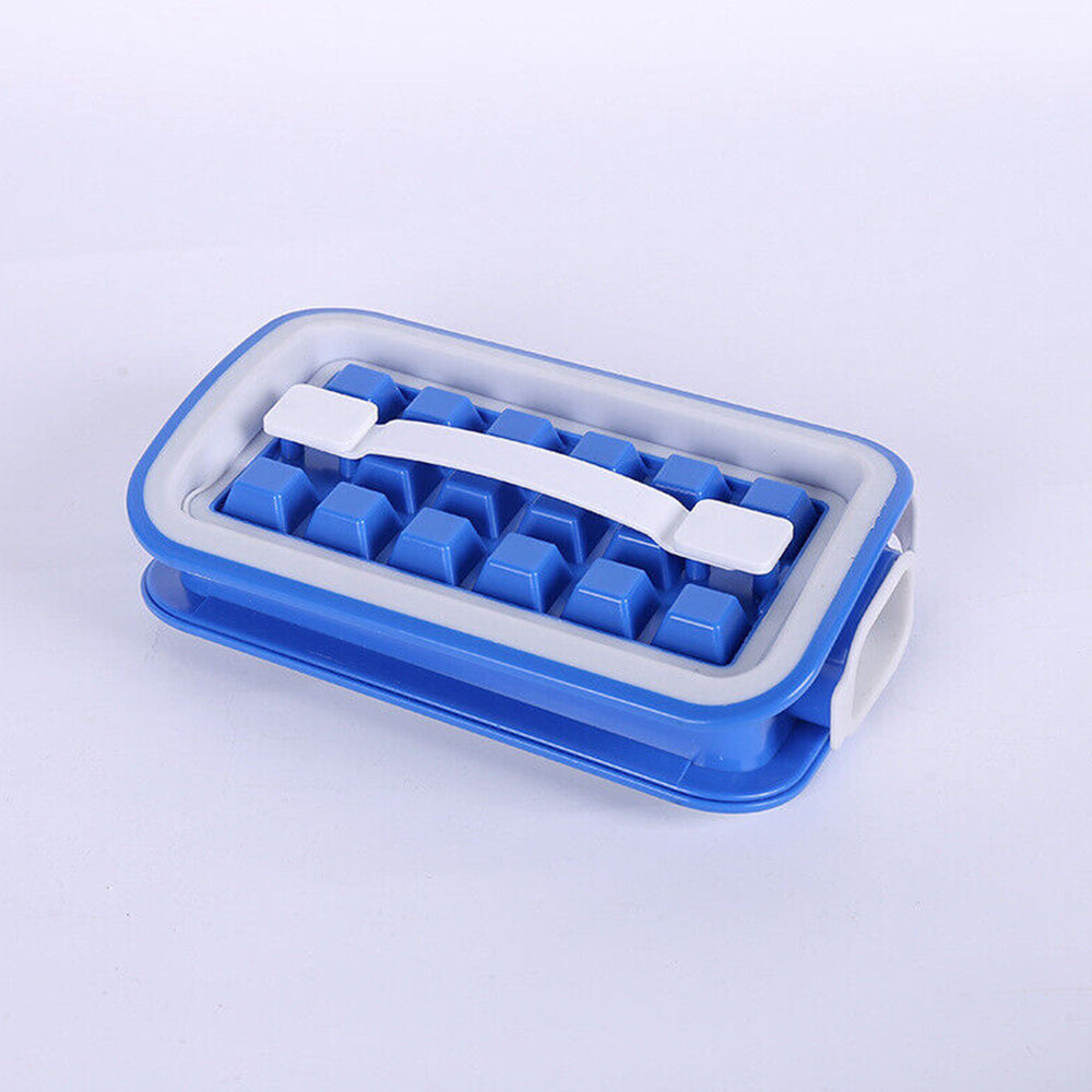 2 In 1 Portable Silicone Ice Ball Maker Foldable Ice Cube Tray Bar Kitchen Tool