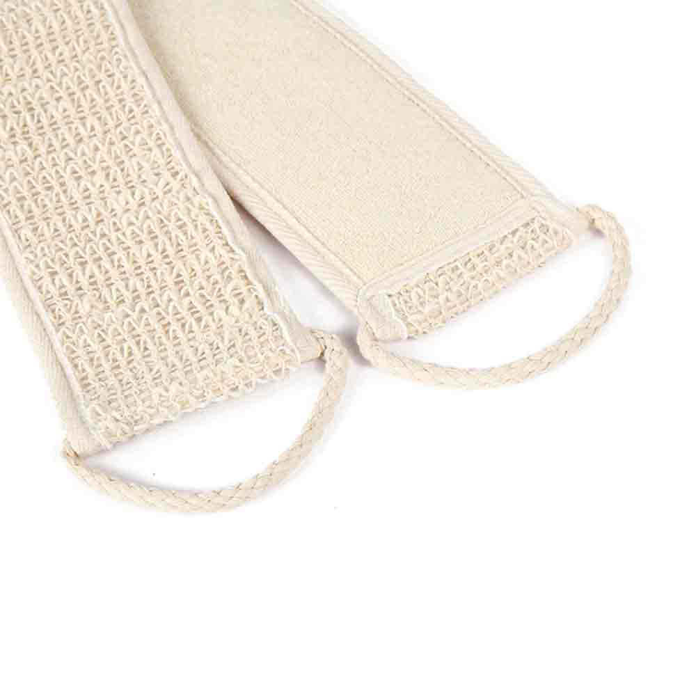 Men's Back Scrubber – Exfoliating Loofah Strap Bath Shower Body Sponge Natural Brush