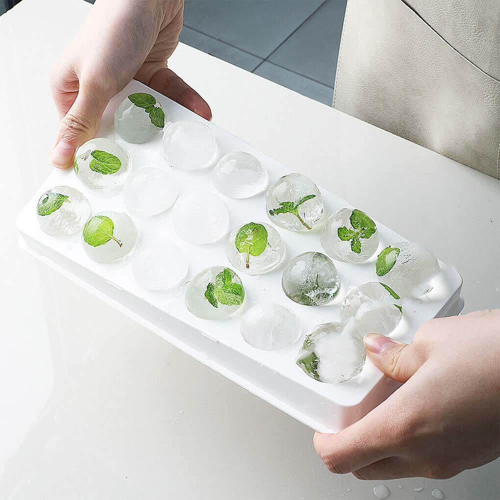 18Grids Ball Maker Big PP Mold Sphere Whiskey Round Mould DIY Large Ice CubeTray