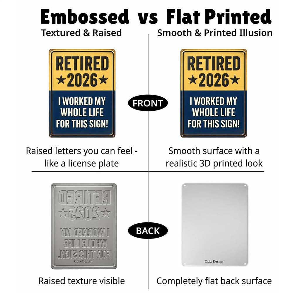 Retired 2026 Sign – Funny Retirement Gift for Men & Women, Wall Decor