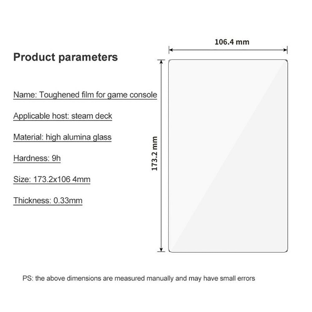 2X Steam Deck Game Console 9h Hardness HD Glass Tempered Film Screen Protector