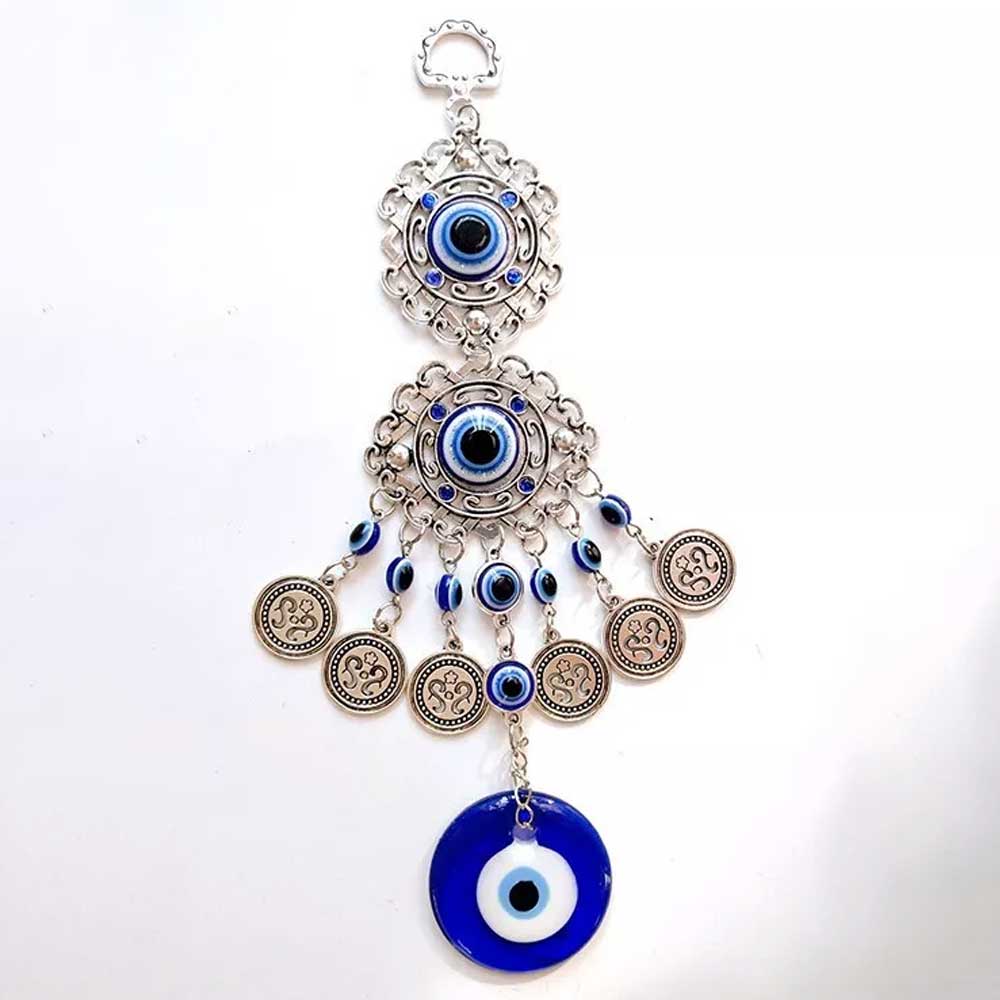Turkish Blue Evil Eye Hamsa Hand Elephant Amulet Wall Protection Hanging Gift