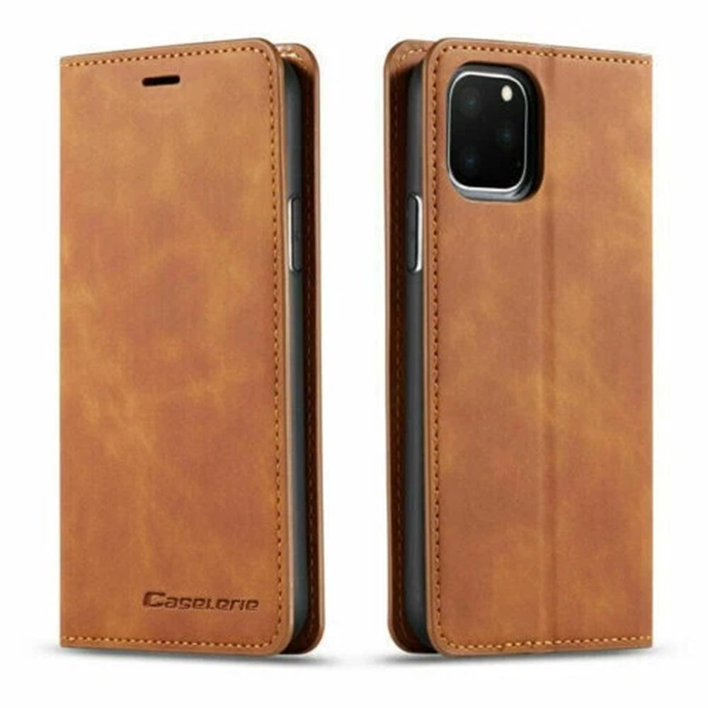 Magnetic Wallet Case for iPhone 17 PU Leather Flip Cover with Card Slots & Kickstand