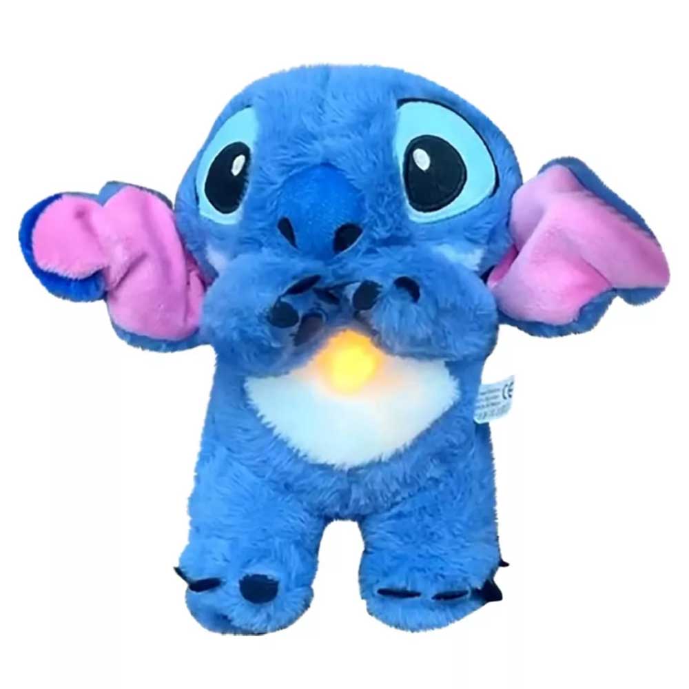 Stitch Breathing Soothing Plush Toy – Musical Anxiety Relief Doll with Calming Light for Sleep & Relaxation