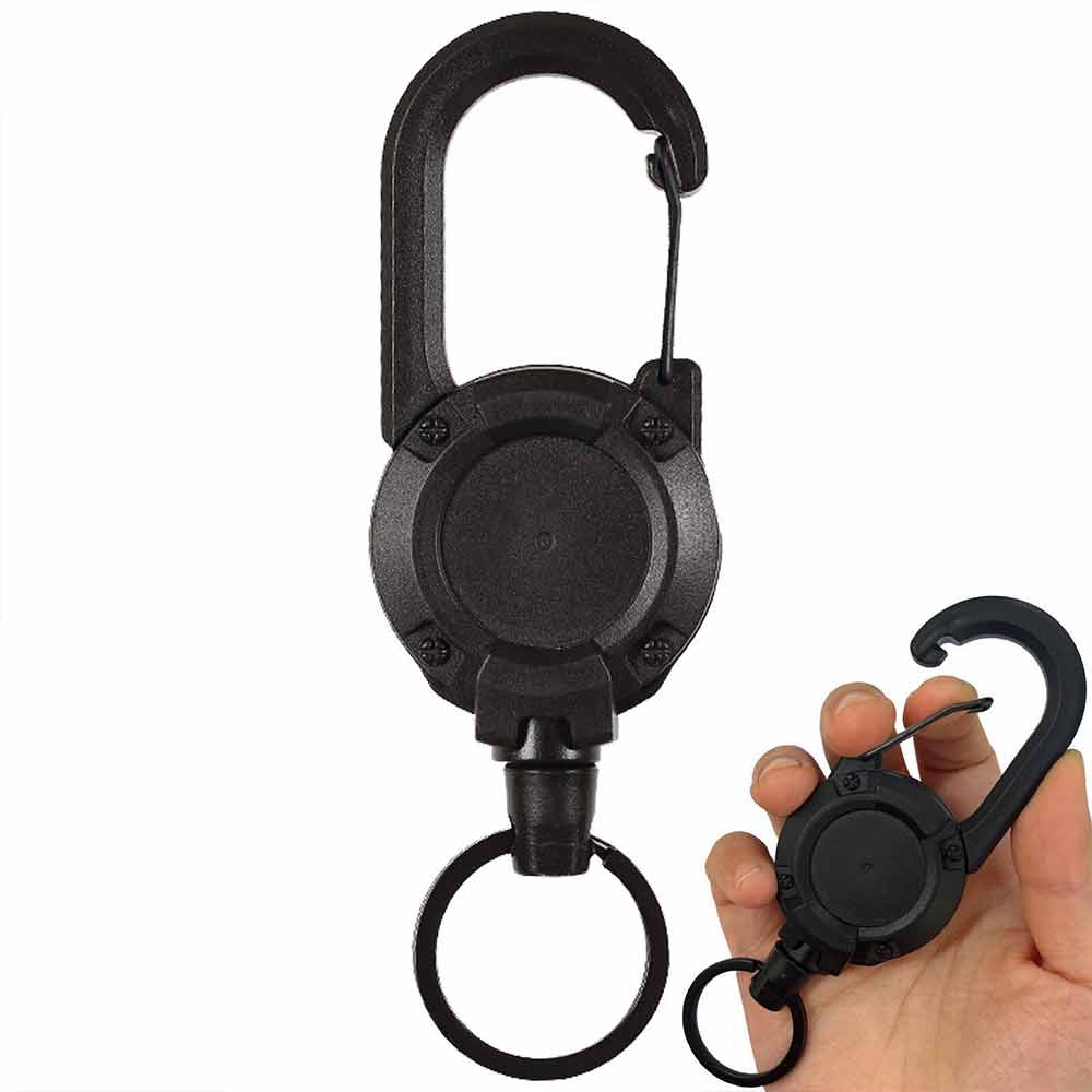 Retractable Keychain Heavy Duty Badge Lanyard Holder Portable Climbing Equipment