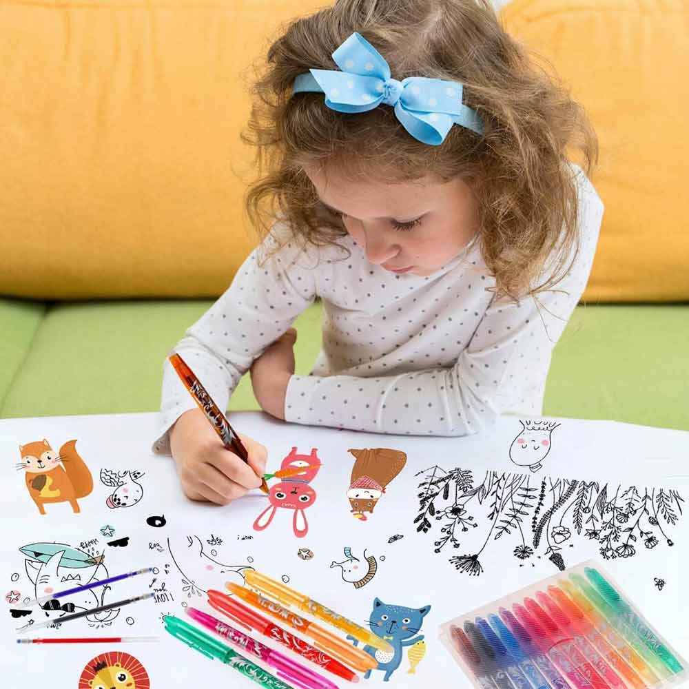 12 Colors Erasable Gel Pens 0.7mm Ink Pens For Drawing Taking Notes Handwriting