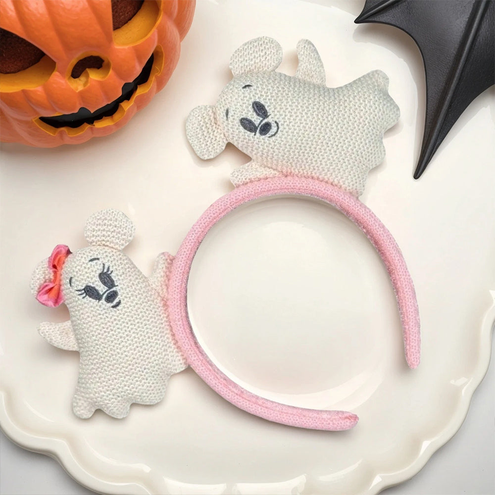 2025 HongKong Disney Parks Halloween Ghost Mickey And Minnie Mouse Ear Headband
