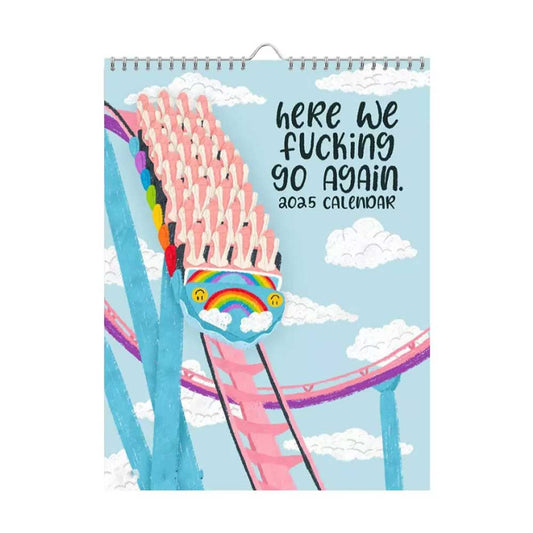 Here We Fu*king Go Again 2025 Calendar,Fucking Calendar 2025 Planner NEW