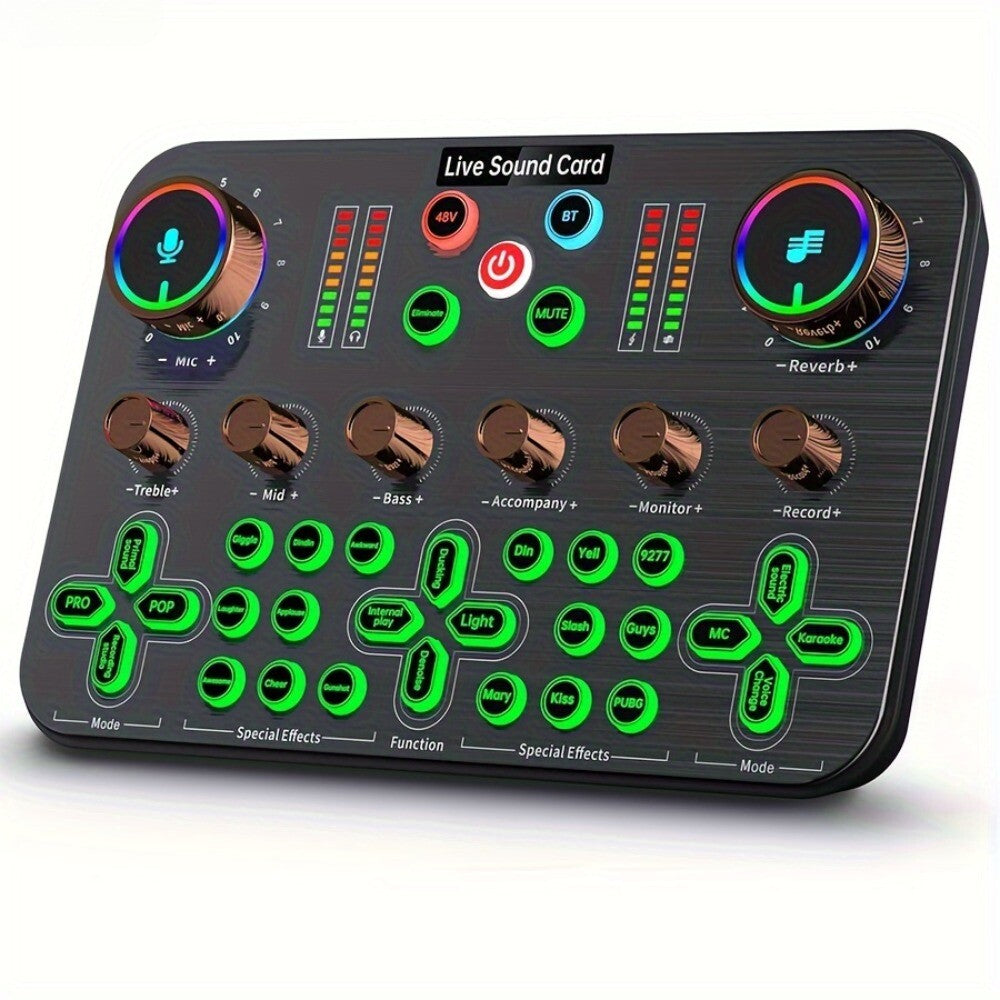 Professional Live Audio Mixer with DJ Mixer Live Sound Effects & Voice Changer